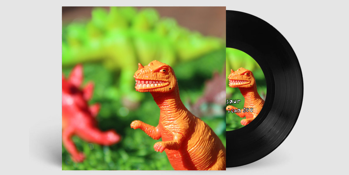 Goo - Tiny DInosaur Vinyl Mockup